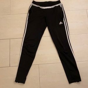Adidas black and white sweatpants